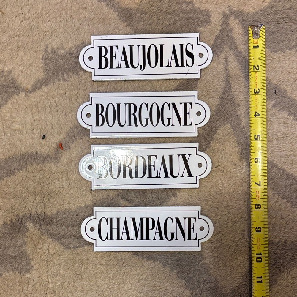 Wine Region Labels - Beaujolais Bourgogne Bordeaux Champagne